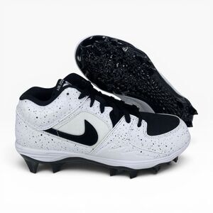 Nike Air Jordan Stadium 90 White Black Oreo Football Cleats HQ0210-100 size 11